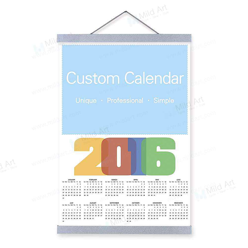 Custom Calendar Landscape 16 2 Silver Hanger Mild Art Taste Style