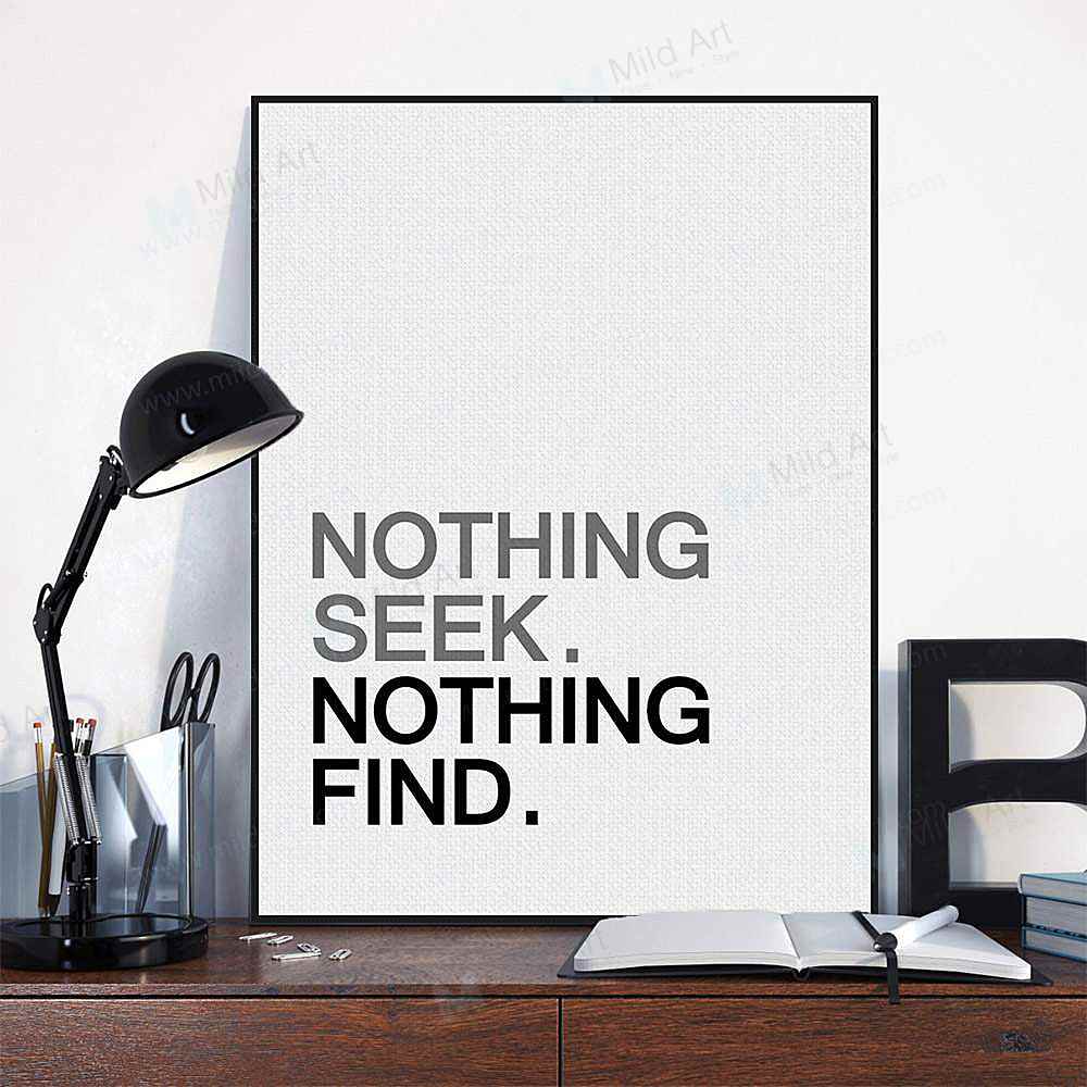 Nothing Seek Nothing Find Effect Mild Art Taste Style