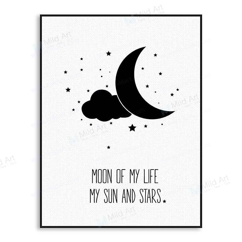 Moon Of My Life My Sun And Stars Framed Canvas Mild Art Taste Style