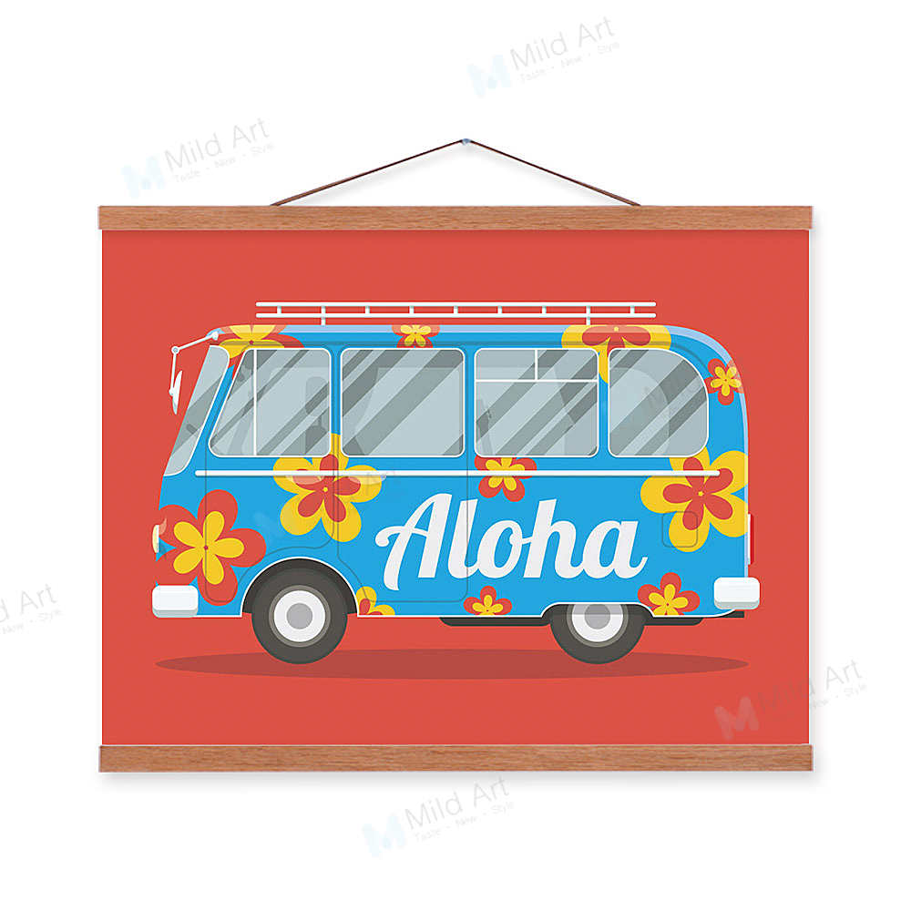 Cartoon Aloha Hanger Teak Mild Art Taste Style