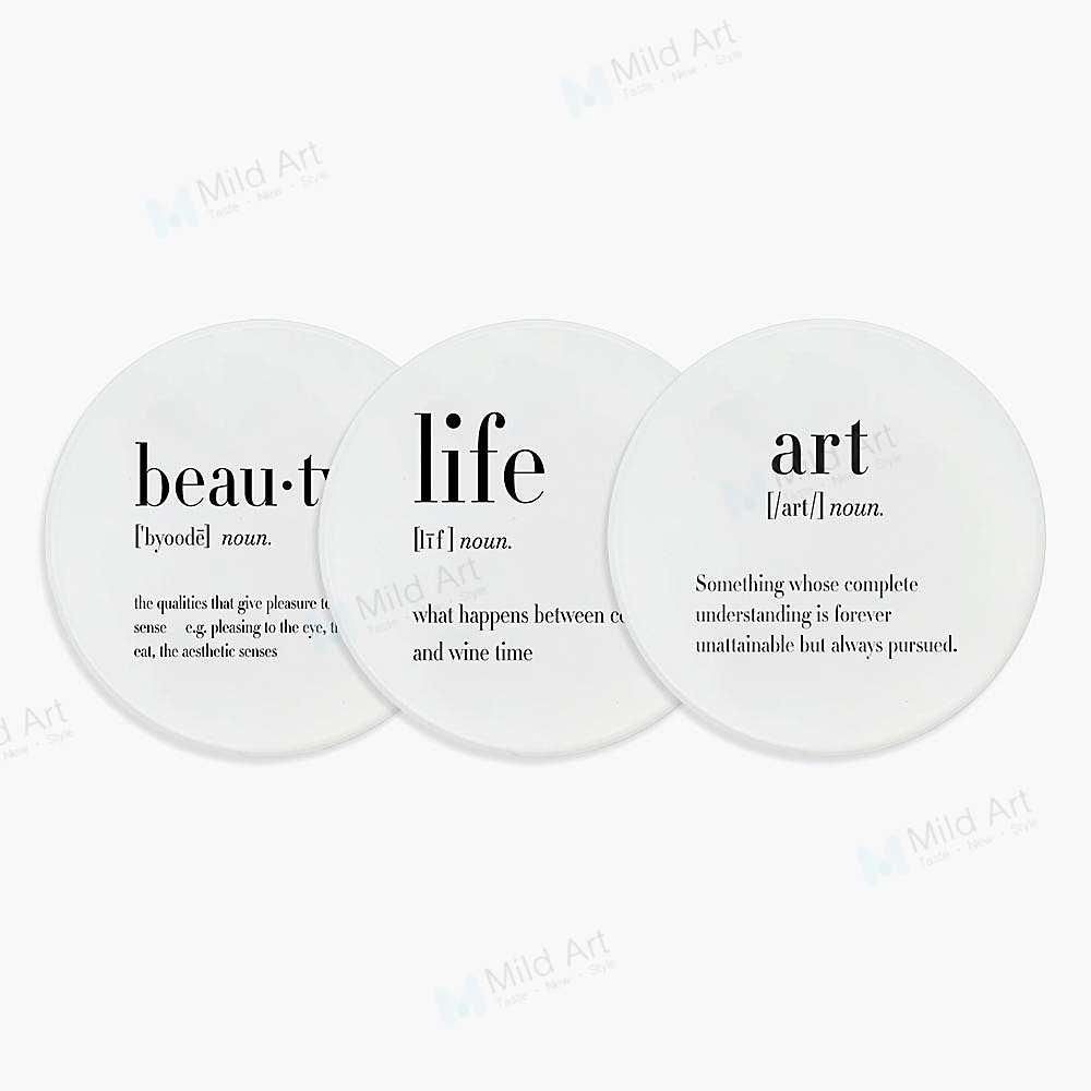 Black And White Beauty Art Life Es Ceramic Coaster